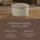 Maven Lane Lyra Contemporary Ottoman In Dove Fabric Upholstery