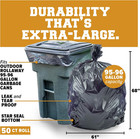 95-96 Gallon Heavy Duty Trash Bags  Garbage Bags  Puncture-resistant  Fits Rolla