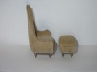 Vtg Ideal Petite Princess   Dollhouse Furniture   Chair And Ottmoman    bb12 