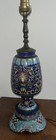 19th Century Chinese Antique Porcelain   Wood Vase Lamp