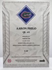Aaron Philo 2026 Onit College Football Florida Gators Blue Auto On-card