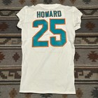  25 Xavien Howard Miami Dolphins Nike Game Used White Jersey Size 44 Yr-2017 B3