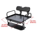 Golf Cart Flip Folding Rear Back Seat For Yamaha G14 G16 G19 G22 Black Cushion