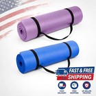 Thick 10mm Exercise Yoga Mat 1 2-inch Nbr Foam Gym Pilates Fitness W carry Strap