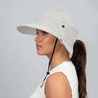 Sun Hat For Women Summer Uv Protection Beach Hat Wide Brim Mesh Medium Beige