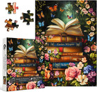 Vintage Book Puzzles For Adults 1000 Pieces  Retro Flower Garden Jigsaw Puzzle W