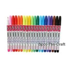 Tulip Fabric Paint Markers Pens 20 Colors Set Fine Tip 28976