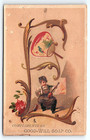 C1880 Good-will Soap Co  Alphabet Letter  e  Workman Victorian Trade Card Z1379