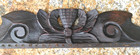Antique Hand Carved Walnut Pediment   20   W X 3 1 2  H