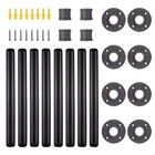 4 Pack Industrial Pipe Table Leg Set  Iron Base Legs For Coffee   End Tables    