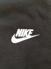 Nike Hoodie Youth L Black Pullover Swoosh Logo Turtle Neck Hood Stretch School