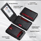 Men s Tactical Bifold Magnetic Rfid Blocking Card Holder Aluminum Carbon Fiber