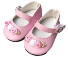 Footwear  Baby Doll Mary Jane Shoes - Rose Flowers  6 Colors  18-inch Dolls