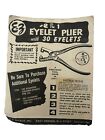 Vintage Ez Eyelet Plier 2 In 1 W  30 Eyelets Usa Nos Ez Buckle Inc 1963 No  370
