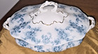 Vtg Transfer Ware Elsie New Wharf Pottery England Covered Vegetable Bowl Flow