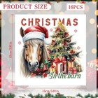 Vintage Christmas Rub On Transfers For Crafts  16 Pcs 5 7 X Inches  Red 