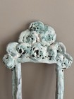 Vintage Handmade French Style Ceramic Wall Hanging Glazed Mirror Frame