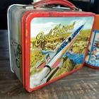 Evel Knievel 1974 Vintage Metal Lunchbox   Thermos  Motorcycle Daredevil