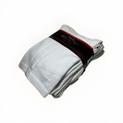 New Goldtoe Men 7 Pair Harrington Collection Reinforced Toe All White Crew Socks
