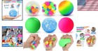 Stress Relief Balls Set - 6 Soft  Colorful Squeezers For All Ages