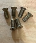 Door Side Knob Screws Antique Doorknob Brass Plated Steel Original Free Ship 6pk