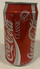 1990 12oz  Coke Can   Santa With Dog  empty Bottom Opened