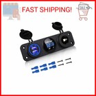 Linkstyle 3 In 1 Charger Socket Panel  12v Dual Usb A Port Power Outlet With Cig