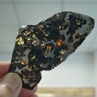 Top Natural Sericho Pallasite Meteorite Perfect Cut Slabs Transparent Glaze Seal