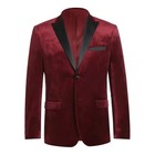Men s Renoir Velvet Tuxedo Blazer Jacket Satin Peak Lapel Slim 290-8 Burgundy