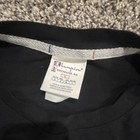 Champion 19 Black Graphic Logo Jersey Cotton Crew Neck Tee Men   s L