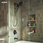 Moen 82137bl Graeden 6-spray Magnetix Tub   Shower Faucet With Valve Matte Black