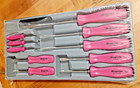 Snap On Tools 10pc Pink Breast Cancer Screwdriver mini Prybar Set dixxon Flannel