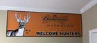 Budweiser Outdoors Welcome Hunters Deer Hunting Banner 60x20inches
