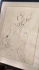 Large Abstract Pencil Sketch Of A Woman Pencil Signed Portia Porter  66 