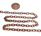 3 Feet Vintage Aged Copper Coated Steel Open Link 4 5mm  Oval Cable Chain M163