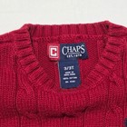 Chaps Burgundy Cable Knit Cotton Sweater Size 3 3t Y2k Vintage