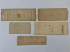 Antique 5 Of Ca 1786   1860 Early American Manuscript Letters   Legal Document