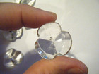 Lot Of 6  Large   Small Pretty Vintage 30s Faceted Crystal Pansy Flower Buttons