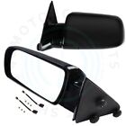 2pcs Black Manual Fold Lh Rh Side Mirrors For 1988-1998 Gmc Chevy Pickup Truck