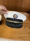 2 Vintage Fireman Dress Uniform Hats  Size 71 4  1 With Fire Chef Metal Emblem 