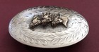 Vintage Mid 20th Century Usa Sss Sterling Silver Western Horses Belt Buckle