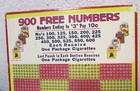 900 Free Numbers Vintage Punch Board Trade Stimulator Punch Board Gambling Game