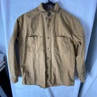 Vintage Woolrich Canvas Shirt Jacket Men   s Medium Tan Brown Snap Front Workwear