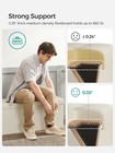 Folding Storage Ottoman Bench 43  Padded Seat Faux Leather 660lb beige