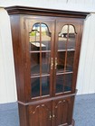 68081 Vintage Kling Corner Cabinet With Glazed Doors  Solid Wood