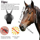 Horse Fly Mask With Ears     Smooth  Elastic  Uv Protection For Horses
