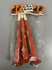  3  Vintage 9  Halloween Tin Litho Horns In Original Package Us Metal Toys