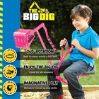 The Big Dig Ride-on Excavator Sandbox Digger  Metal Toy  360-degree Seat  Pink