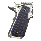 1911 Grips Full Size Ambi Safety Cut Black purple Laminate-made In Usa 