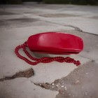Vintage Itt Cherry Red Slimline Rotary Telephone